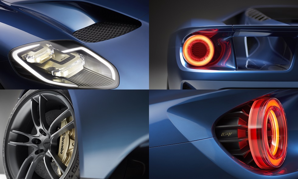 On the all-new Ford GT supercar, every slope and shape is designed to minimize drag and optimize downforce, and each surface on the GT is functionally crafted to manage airflow.